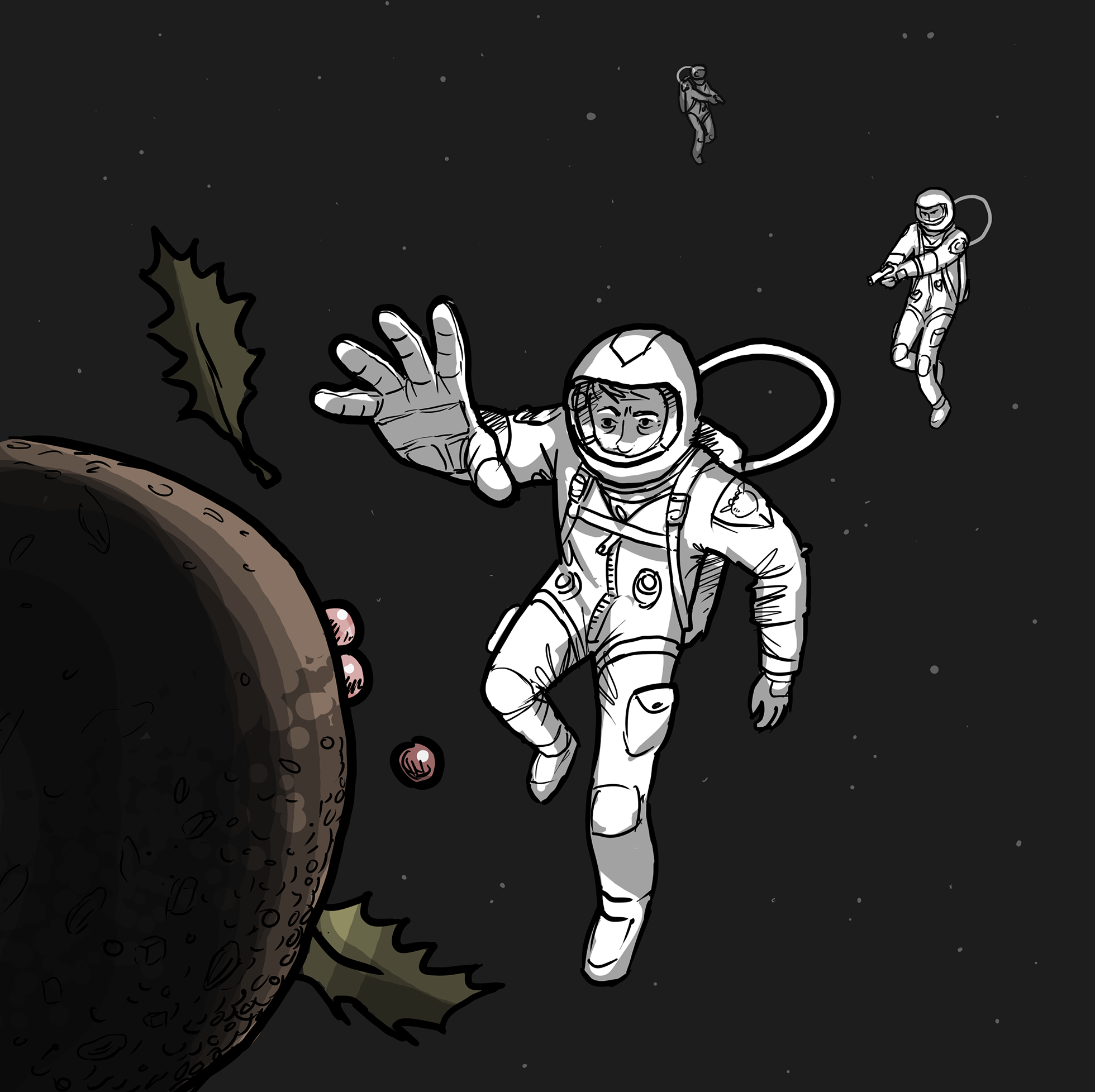 Astronaut reaching